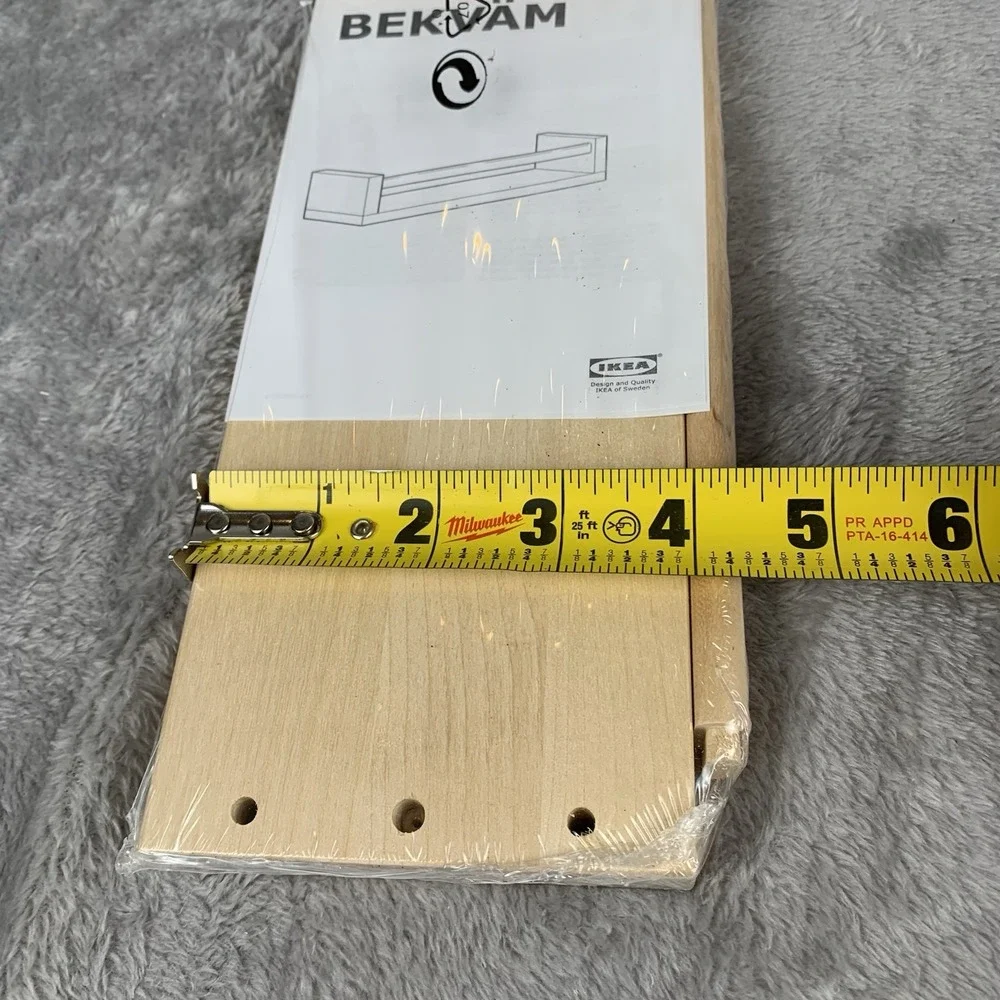 Ikea Bekvam Wall Mounted Spice Rack Light Wood Aspen Sealed NEW One Spice Shelf